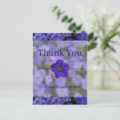 Beautiful Blue Violet Petunias Vielen Dank Postkarte (Stehend Vorderseite)