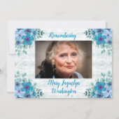 Beautiful Blue Violets Celebration of Life Einladung (Vorderseite)