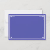 Beautiful Blue - Wedding Website RSVP Card Karte (Rückseite)