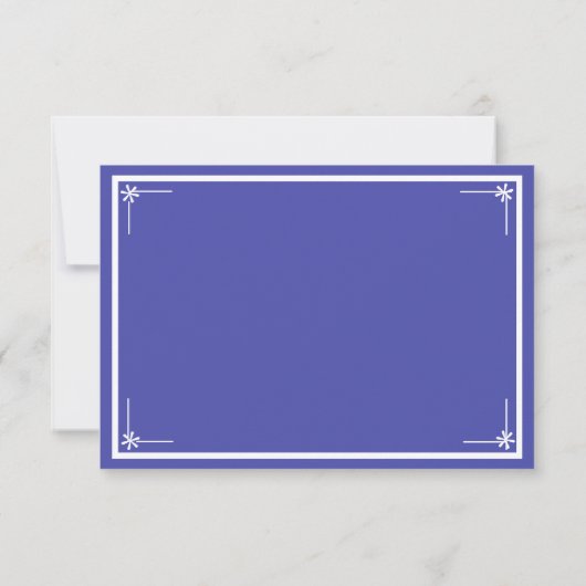 Beautiful Blue - Wedding Website RSVP Card Karte (Rückseite)