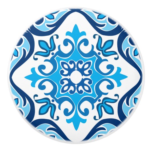 💙 🤍 Beautiful blue - white Azulejos X, Keramik Keramikknauf (Vorderseite)