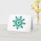 Beautiful Blue White Green Quill Blume Design Karte (Gelbe Blume)
