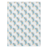 Beautiful Blue Winterberries Gray Filigree Tischdecke (Vorderseite)