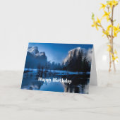 Beautiful Blue Yellowstone Foto Geburtstag Karte (Gelbe Blume)