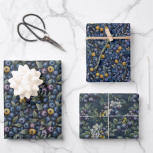 Beautiful Blueberry Geschenkpapier Set