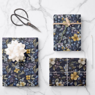 Beautiful Blueberry Geschenkpapier Set