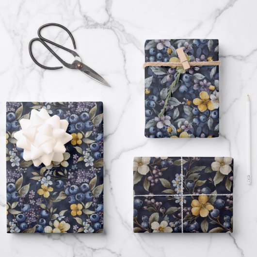 Beautiful Blueberry Geschenkpapier Set (Vorderseite)