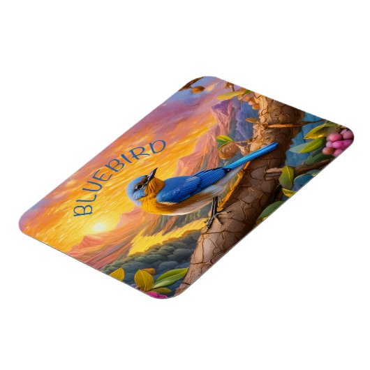 Beautiful Bluebird Magnet (Linke Seite)