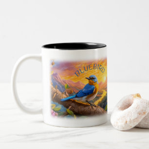 Beautiful Bluebird Zweifarbige Tasse