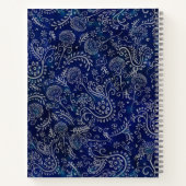 Beautiful Blues Boho Batik Botanicals Notizblock (Rückseite)