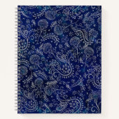 Beautiful Blues Boho Batik Botanicals Notizblock (Vorderseite)