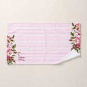 Beautiful Blume Custom Monogram Stripes Badhandtuch Set (Handtuch)
