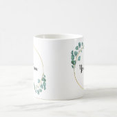 Beautiful Blumen Green Name Custom Kaffeetasse (Mittel)