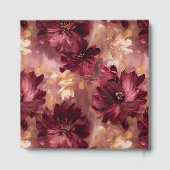 Beautiful Blush Burgundy Gold Boho Wedding Gästebuch (Rückseite)