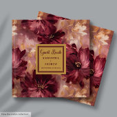 Beautiful Blush Burgundy Gold Boho Wedding Gästebuch