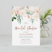 Beautiful Blush & Rose Gold Brautparty Folieneinladung (Stehend vorne)