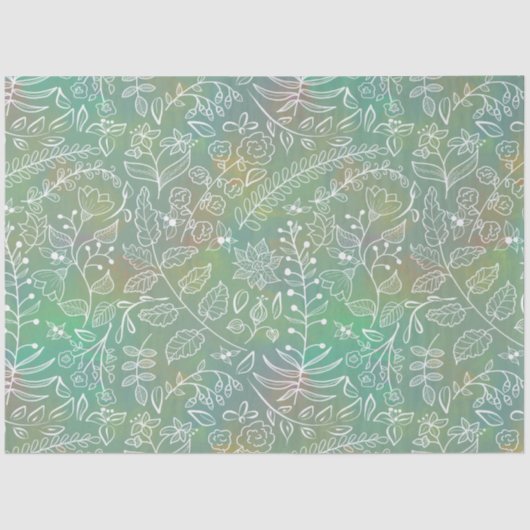 Beautiful Boho Botanicals Dreamy Sage Green Seidenpapier (Vorderseite)