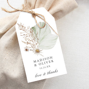 Beautiful Boho Botanische Gastgeschenk Hochzeit Geschenkanhänger