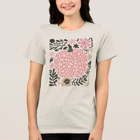 Beautiful Boho Fall Pumpkin Tri-Blend Shirt (Vorderseite)