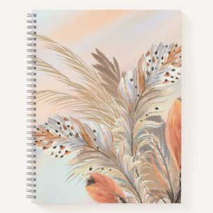 Beautiful Boho Feather Journal Notizblock