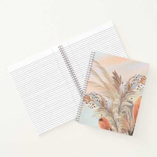 Beautiful Boho Feather Journal Notizblock (Innenseite)