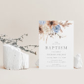 Beautiful Boho Floral All Seasons Baptism Einladung