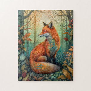 Beautiful Boho Forest Animal/Fox Puzzle