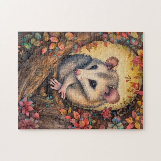 Beautiful Boho Forest Animal/Possum Puzzle (Horizontal)