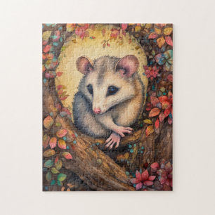Beautiful Boho Forest Animal/Possum Puzzle