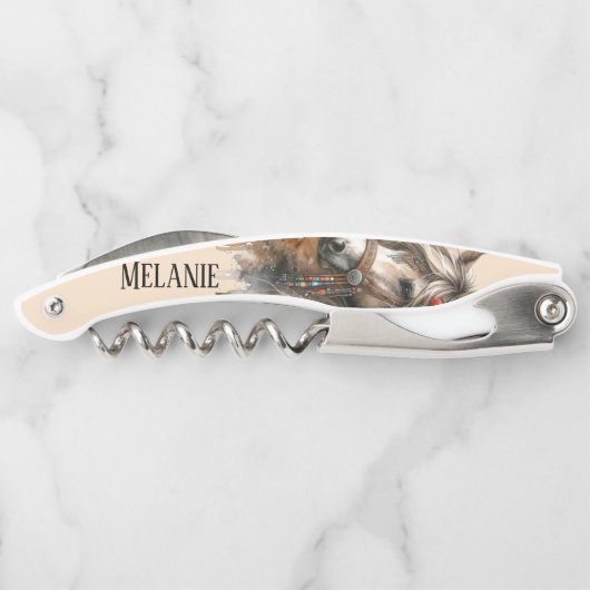 Beautiful Boho Horse Kellnermesser (Rückseite)