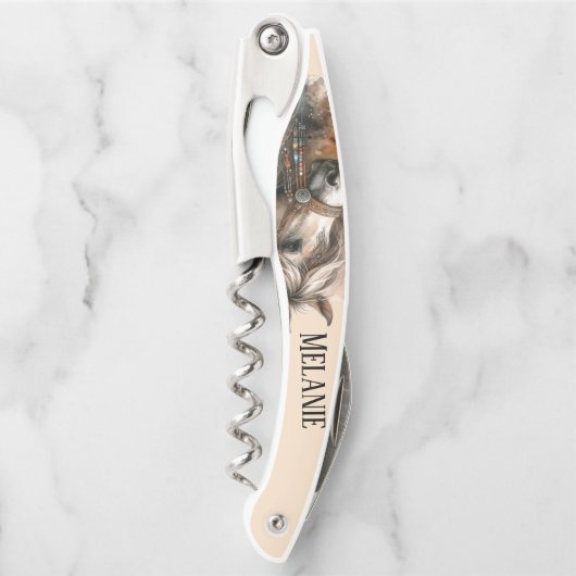 Beautiful Boho Horse  Kellnermesser (Vorderseite)