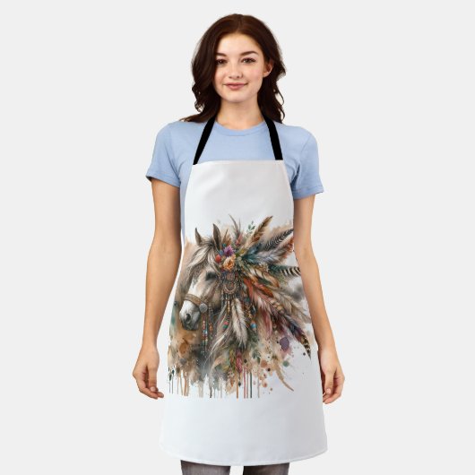 Beautiful Boho Horse Schürze (Getragen)