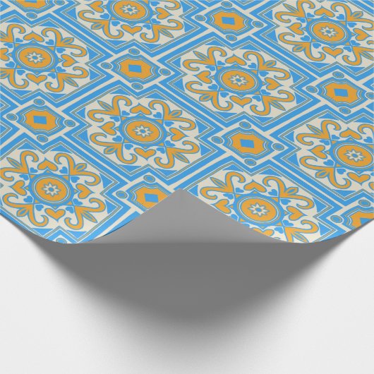 Beautiful Boho Italian Tile Geschenkpapier (Ecke)