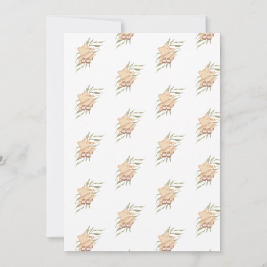 Beautiful Boho Kinderzimmer Girl Babydusche Einladung (Rückseite)