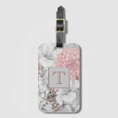 Beautiful Boho Moderne Blume Monogram Gepäckanhänger (Vorderseite Vertikal)