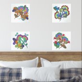 Beautiful Boho Paisley Blume Bilderwand Sets (Schlafzimmer)