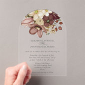 Beautiful boho rose & neutral wedding  acryleinladungen (Insitu (Handheld))