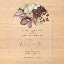 Beautiful boho rose & neutral wedding  acryleinladungen