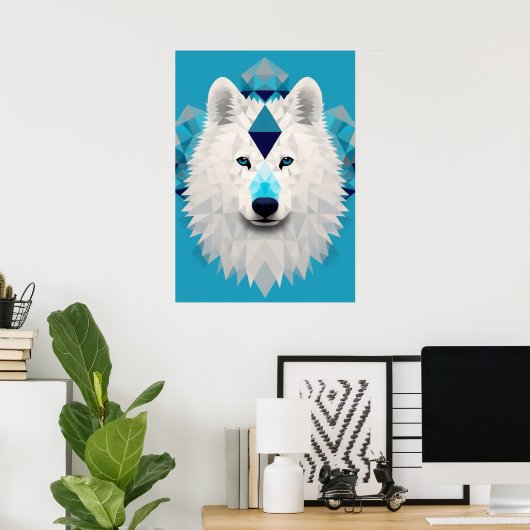 Beautiful Boho Samoyed Puppy Dog Poster (Heimbüro)