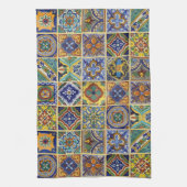 Beautiful Boho Talavera Tiles Geschirrtuch (Vertikal)