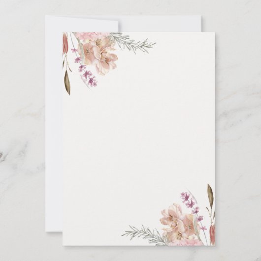 Beautiful Boho Watercolor Family Wiedersehen (Rückseite)