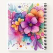 Beautiful Bold Bright Watercolor Floral Notizblock (Rückseite)