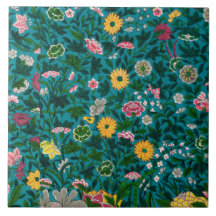 Beautiful Bold Floral Boho Blue Green