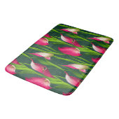 Beautiful Bold Pink & Green Calla Lilly Florals Wr Badematte (Schrägansicht)