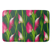 Beautiful Bold Pink & Green Calla Lilly Florals Wr Badematte (Vorderseite)