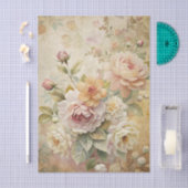 Beautiful Boquet of Pastel Flowers Background Seidenpapier (Handwerk)