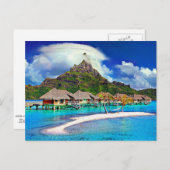 Beautiful Bora Bora, Französisch-Polynesien Postkarte (Vorne/Hinten)