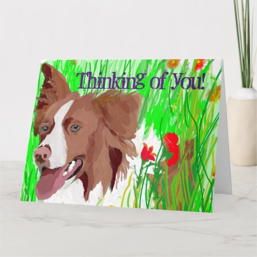 Beautiful Border Collie Sends Liebe Karte (Vorderseite)