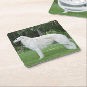 Beautiful Borzoi Rechteckiger Pappuntersetzer (angewinkelt)