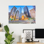 Beautiful Boston, Massachusetts, USA Poster (Heimbüro)